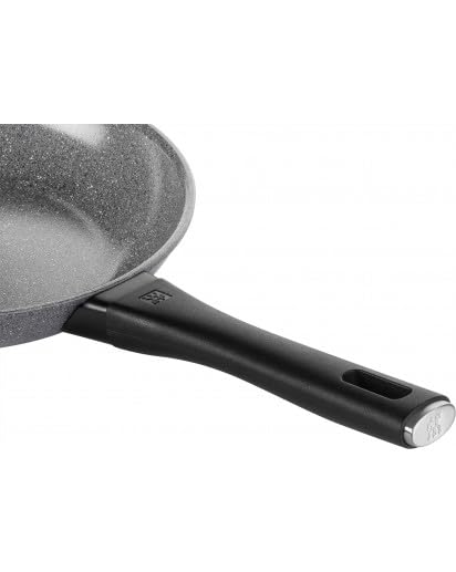 ZWILLING Terreno Plus Ceramic Patelnia | Okrągła | Aluminium | Wzmocniona tytanem ceramiczna powłoka nieprzywierająca (24 cm)