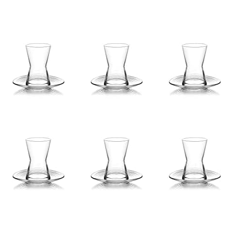 Elegant Turkish Tea Glasses & Saucers Set Cover