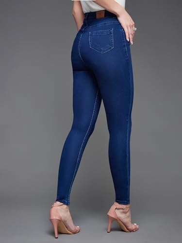 Image of Miss Chase Women's Skinny High Rise Cropped Stretchable Denim Jeans