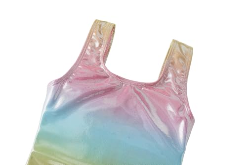Image of Toddler Swimsuit Girl One Piece Rash Guard Tankini Bathing Suit Little Girls Sleeveless Quick Dry Swimwear 4-8 Years