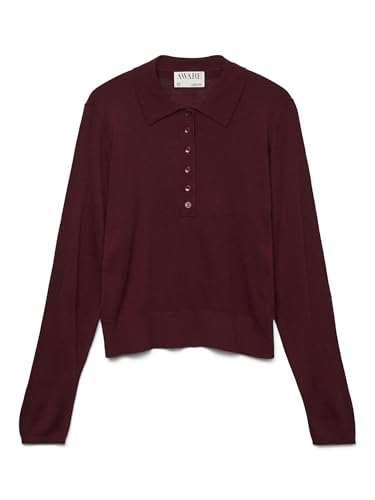 Polo knit VERO MODA Awsikita LS de cuello redondo para mujer
