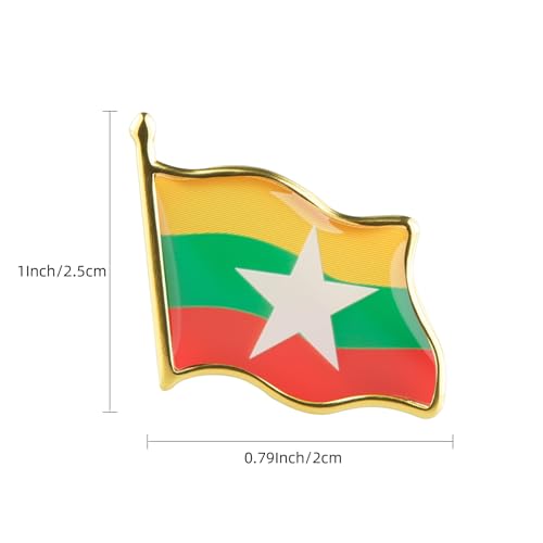 Image of Country Flag Brooch Metal Alloy Souvenir Pin Shirt Hat Backpack Jewelry Accessories Decoration Party Christmas Gift Badge International Travel Pin