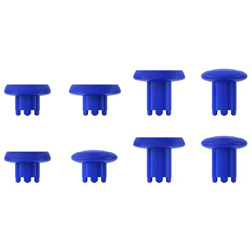 Image of eXtremeRate ThumbsGear Interchangeable Thumbsticks for PS5 Edge Controller, Replacement Blue Analog Thumb Sticks Caps for PS5 Edge Controller - 4 Heights 3 Surfaces Grips - Without Thumbstick Base