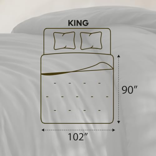 Image of Utopia Bedding 3 Pc King Comforter Set, All Season Bedding, Grey | Bedding Set Includes Comforter (90x102) Inches, 2 Shams (20x36) Inches. Soft Microfiber Down Alternative, Machine Washable.
