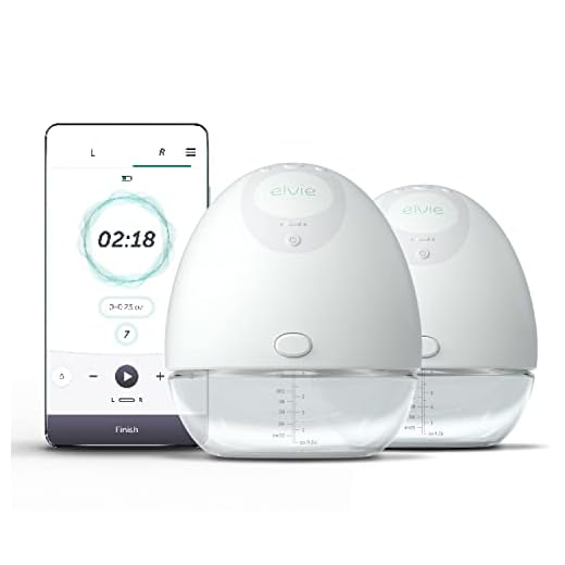 Sacaleches Eléctrico Portátil Doble Elvie Pump (conchas 21/24mm incluidas) - Silencioso, Manos Libres - Fácil de Limpiar y Transportar - Control via App - Sin Cables