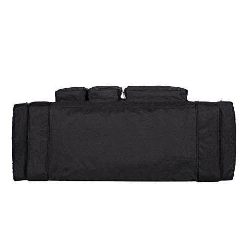 K-Cliffs Tactical Range Duffel Military Molle Gear Travel Sports Gym Bag Lockable Zippers with US Flag Patch 30 Inch Large Black