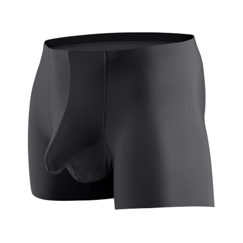 Men's Bulge Enhancing Trunks Quick Dry Boxer Briefs Elephant Nose Underwear with Separate Pouch