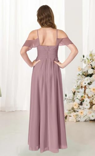 Asymmetrical Junior Bridesmaid Dresses Chiffon Flower Girl Dress Spaghetti Straps Formal Wedding Birthday Party Gown2