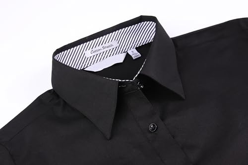Alex Vando Womens Dress Shirts Wrinkle Free Regular Fit Long Sleeve Stretch Work Shirt3