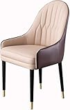 Sillas de comedor: Asiento y respaldo acolchados de cuero de microfibra impermeable, aspecto elegante y clásico, material antisuciedad, fácil de limpiar con un paño húmedo. ¡Son el complemento perfecto for tu comedor!