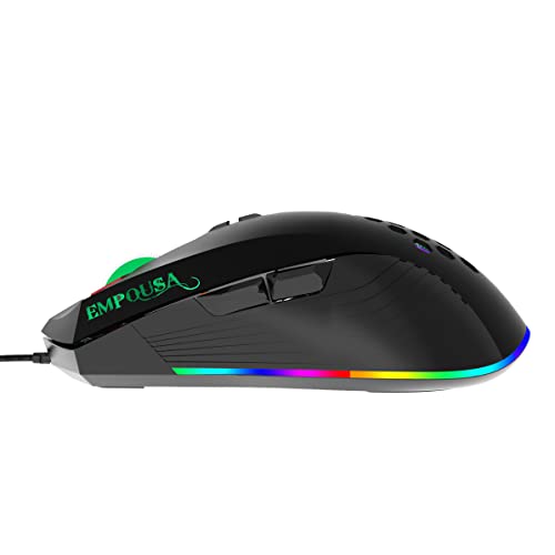 Ratón para juegos con retroiluminación RGB de 12 modos y sensor de 7200 DPI 2