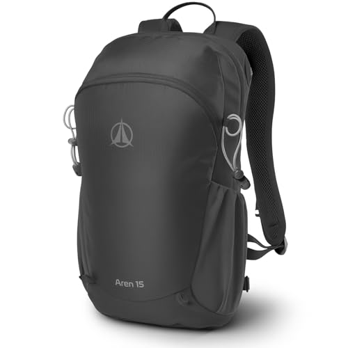 Terra Peak® Premium Wanderrucksack 15L (AREN) Damen Herren Erwachsene klein leicht grau - Trekking-Rucksack wasserdicht - Daypack Rucksack & Tagesrucksack mit Rückenbelüftung & Hüftgurt zum Wandern