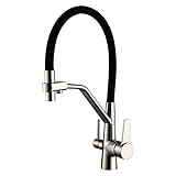 4.【mit Herausziehbarer Brause】mit Schwarzes flexibles Rohr, Nylon mute explosion-proof Ausziehbarer Schlauchbrause ist Lang Genug, Dass Man Beim Abwaschen Jede Ecke Erreicht