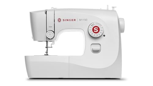 SINGER M1150 - Máquina de coser ligera y portátil con 45 aplicaciones de puntadas, luz LED y ojal de 1 paso | Se utiliza para reparar y coser