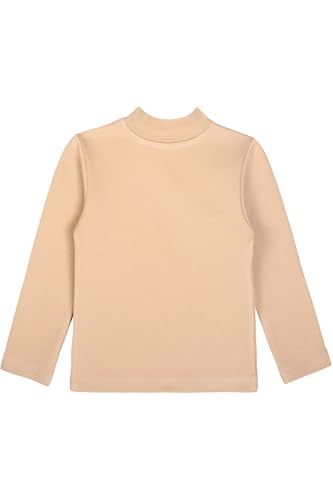 Image of Lilax Girls' Basic Long Sleeve Mock Turtleneck Cotton T-Shirt