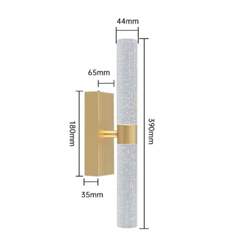 Lámpara de pared de cristal de burbuja y diseño moderno de hierro 6