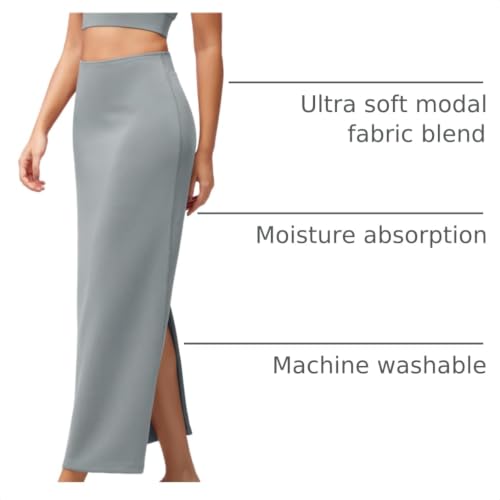Image of ODODOS Modal Soft Maxi Skirt for Women, Back Slit High Waist Casual Long Pencil Skirts