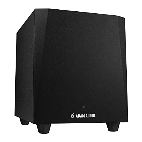 adam audio t10s 10-inch powered studio subwoofer bundle with 14-inch trs to xlr male to male balanced cable 10-feet 2-pack and focusproaudio 25-feet xlr cables 2-pack 5 items