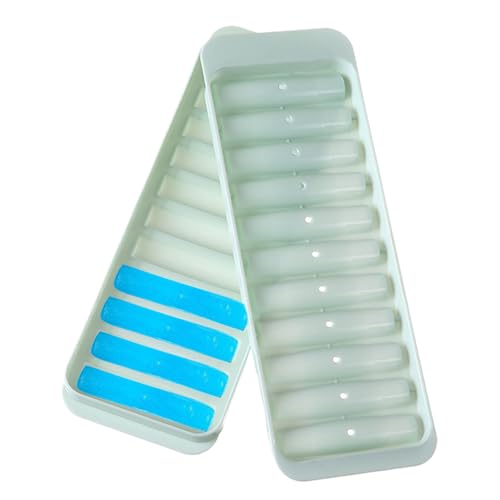Máquina para hacer helados con tapa, bandeja de hielo, herramientas para hacer bebidas heladas de verano de 3.1 x 9.2 pulgadas, ideal para vino, , fruta, accesorios de bebidas frías familiares y
