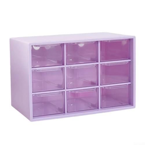 Caja de almacenamiento de joyas con 9 rejillas organizadas, para proteger los accesorios de daños (azul)