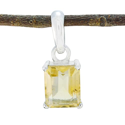 Pendentif citrine en argent 925, le cadeau idéal pour femme