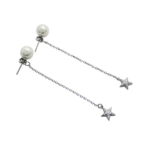 Boucles d'oreilles étoile perle longues pour sublimer le visage