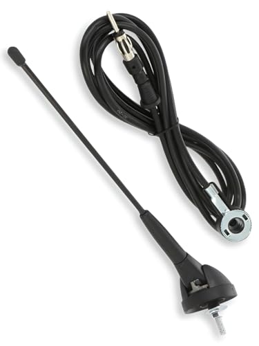 Antena de mástil de Antena 19 cm de Radio estéreo de Coche Am/FM de Repuesto Universal Pulgadas vástago Flexible Compatible con Opel Alfa Romeo Fiat Lancia Peugeot (PSA) Dacia