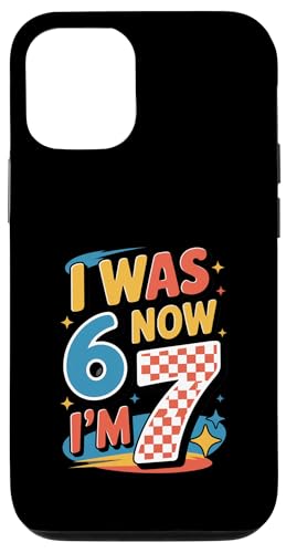 I Was 6 Now I'm 7 Retro Racing �o�[�X�f�[�p�[�e�B�[ 6 7 �~�[�� �X�}�z�P�[�X iPhone 12/12 Pro �p