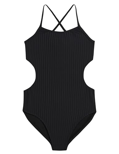 Image of Kanu Surf Girls' Amelia UPF 50 Double Cut-Out Banded One Piece Swimsuit