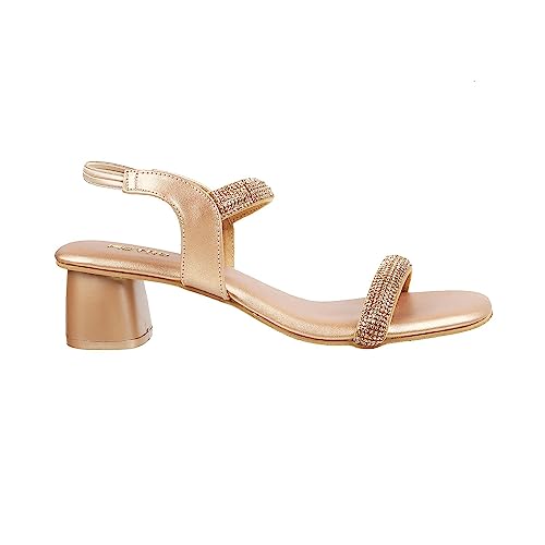 Image of Metro Women Synthetic Leather Fashion Block Heel Sandal