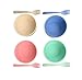Bowls for Kids, Snacks, Ice cream, fruits, Soups, desserts - Set of 4 with forks - Wheat Straw Eco-friendly Material - BPA FREE, FDA Approved - Assorted Colors - Capacity: 14 oz