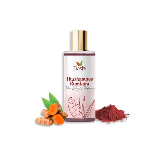 Image of Thazampoo Kumkum | Organic Maroon Bindi Powder for Women | Kumkum for Pooja | Organic Sindoor Powder | Non-Staining Aromatic Formula (maroon, 50 g)