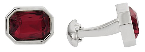 Cuff-Daddy Shimmering Crystal Siam Red Cufflinks with Travel Presentation Box - Perfect Cufflinks for Men and Wedding2