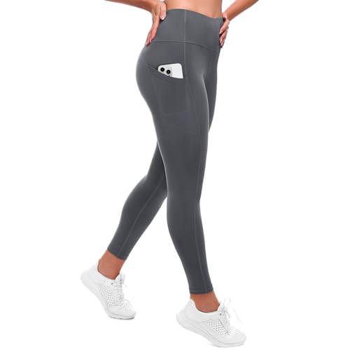 SINOPHANT Thick Yoga Pants with Pockets-High Wasited Workout Tummy Control Yoga Leggings