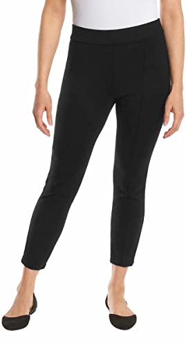 Anne Klein Womens Midweight Tummy Control Ponte Pant (Large, Black)