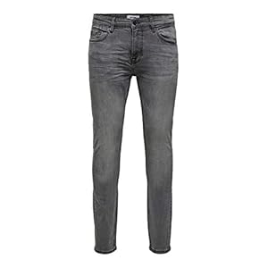 Only & Sons heren Skinny jeans Onswarp Grey Dcc 2051 Noos