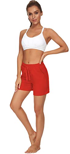 Image of Tandisk Women's 5 inch Casual Jersey Cotton Shorts Lounge Yoga Pajama Walking Shorts with Pockets Activewear