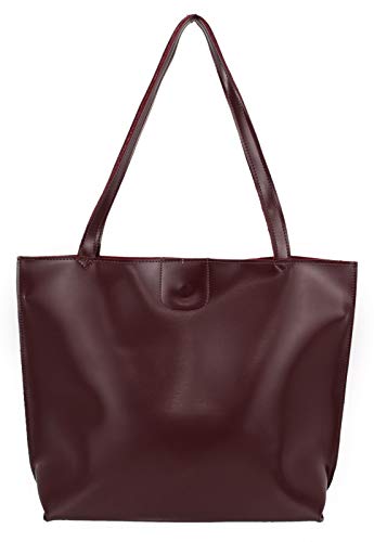 Bolsa Feminina Sacola Com Tacha Retta Vinho (Vinho)