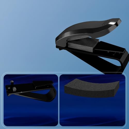 Araç İçi Gözlük Tutucu Kart Tutucu Minimalist Yaylı Klips Oto Gözlük Tutucu Füme