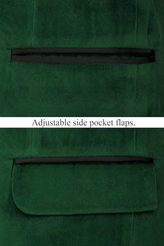 VENNYNG Men's Velvet Suits Blazer & Pants Set Slim Fit 2 Piece Single Breasted Two-Buttons4