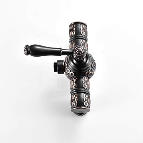 Ensemble de robinets de douche bronze noir pour salle de bains rétro murale