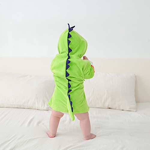 Baby Boy Bathrobes Infant Wash Waddle Dinosaur Hooded Robe Newborn Bath