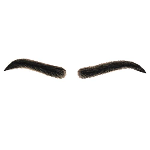 Fake Lace Eyebrows for Men Human Hair Black Brown Artifical Eyebrows (F1)