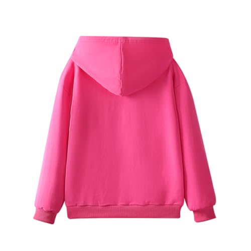 Image of WELAKEN Flip Sequin Hooded Sweatshirts for Girls Kids Long Sleeve Sparkle Rabbit Pullover Tops Hoodies Hot Pink, 10 Years
