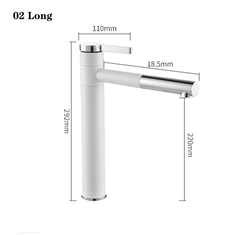 Robinet de lavabo rotatif mitigeur 360 degrés en acier inoxydable robuste - 2