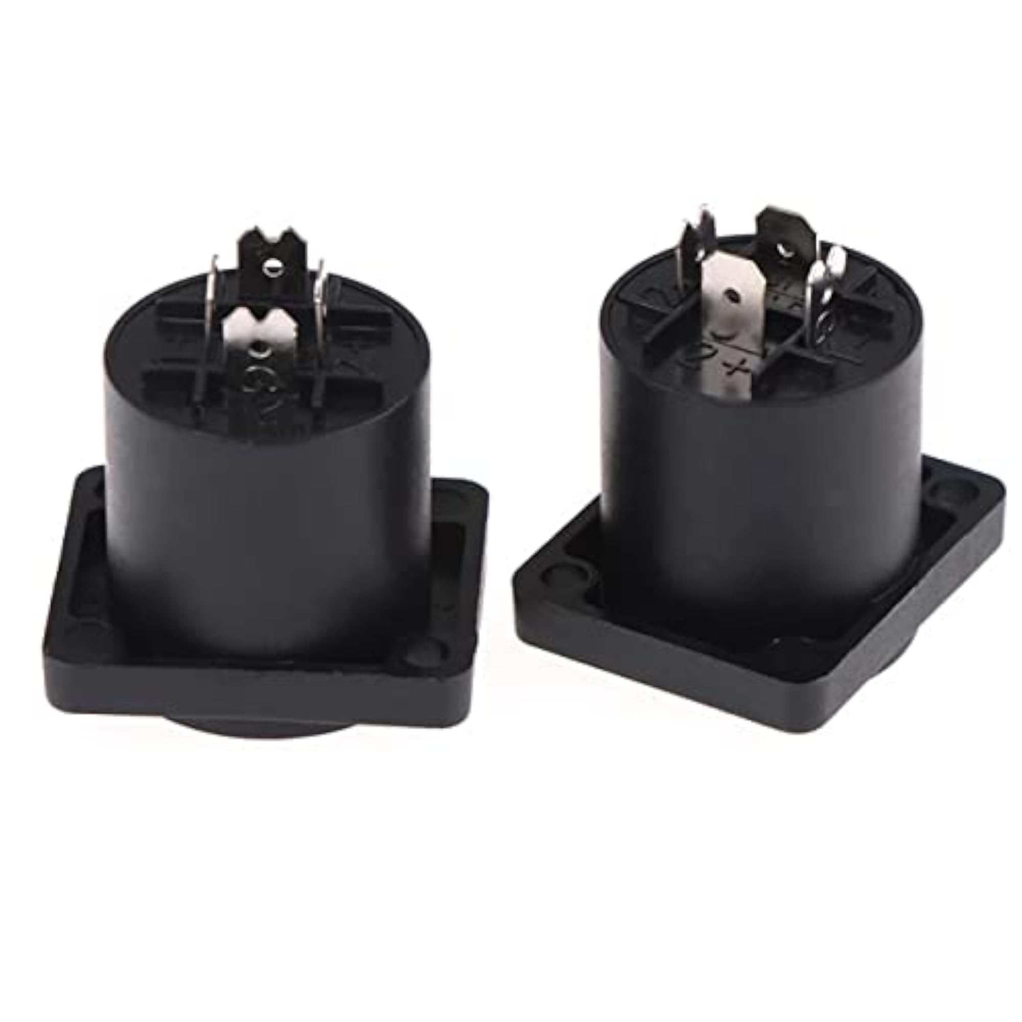 (2 Pair) 4 Pin Plug Audio Cable Socket Adapter