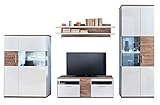 Dimensions : Vitrine : L.70 x H.199 x P.37 cm Vaisselier : L.90 x H.135 x P.37 cm Meuble TV : L.150 x 55 x P.50 cm Etagère murale : L.150 x H.35 x P.26 cm