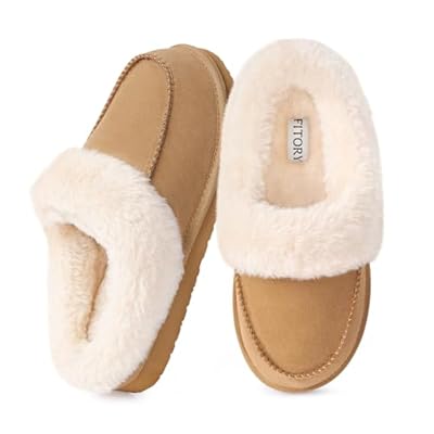 FITORY Womens Winter Faux Fur Slippers?Easy t...