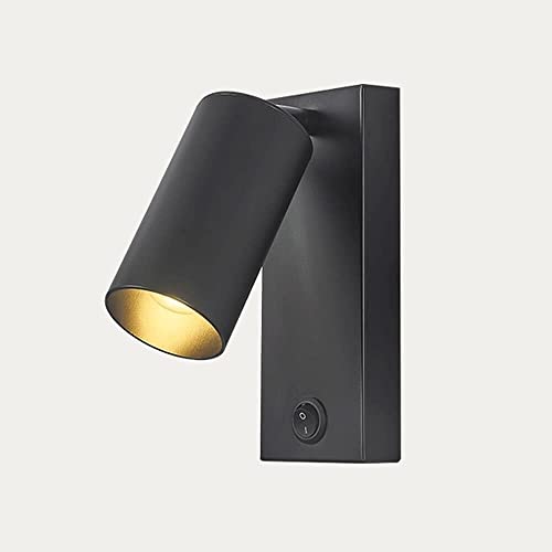 Aplique de pared ajustable WQHPLMD para dormitorio foco lectura E27 metal