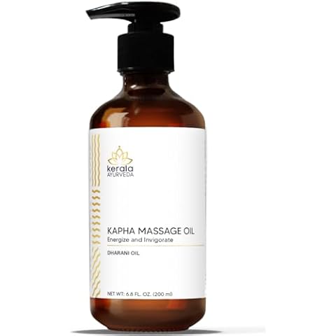 Kerala Ayurveda Nourishing Herbal Body Massage Oil | Tamarind Leaf and Ginger extracts Rich | Revitalizing Oil | Ideal for Balancing Kapha Dosha | Kapha Massage (Dharani) Oil - 6.8 Fl Oz Cover